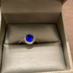 Fragrant Jewels YOU, ME & THE SEA Blue Ring Sz 7